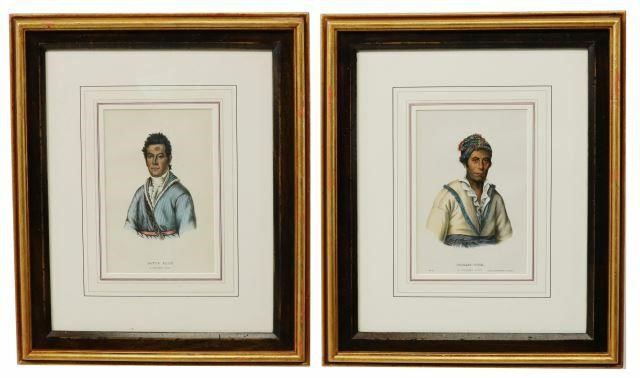 Appraisal: lot of Framed hand-colored lithographs on paper from The History