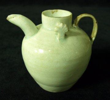 Appraisal: A Sung Ching p'ai ware small ewer of shadowy blue