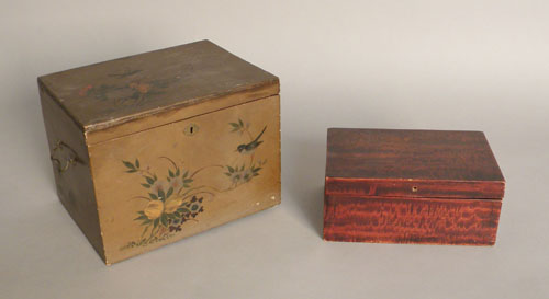 Appraisal: Japanese painted tea caddy with tin insert together with a