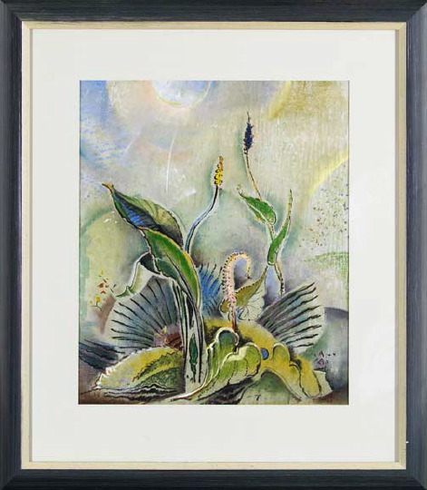 Appraisal: Will Henry Stevens American Louisiana - Leaf Forms pastel on