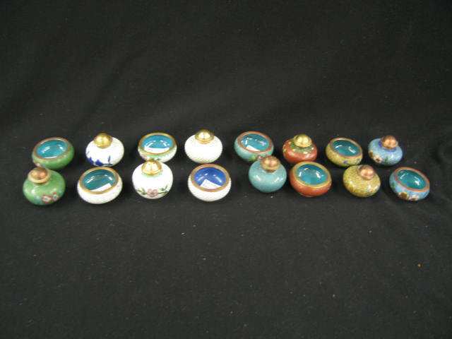 Appraisal: Sets of Chinese Cloisonne Salts Peppers