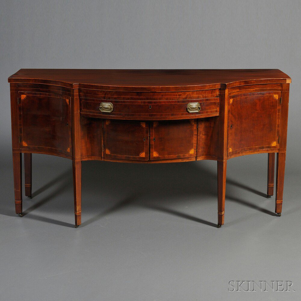 Appraisal: Federal Inlaid Mahogany Sideboard possibly New York c the case