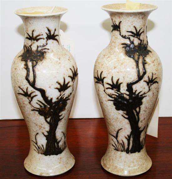 Appraisal: Pair Chinese porcelain vases circa H Good condition