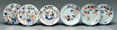 Appraisal: Six Chinese Imari plates three with bird on branch two