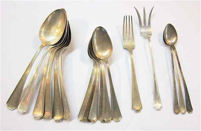 Appraisal: PIECE DURGIN STERLING FLATWARE SET in the ''Fairfax'' pattern of