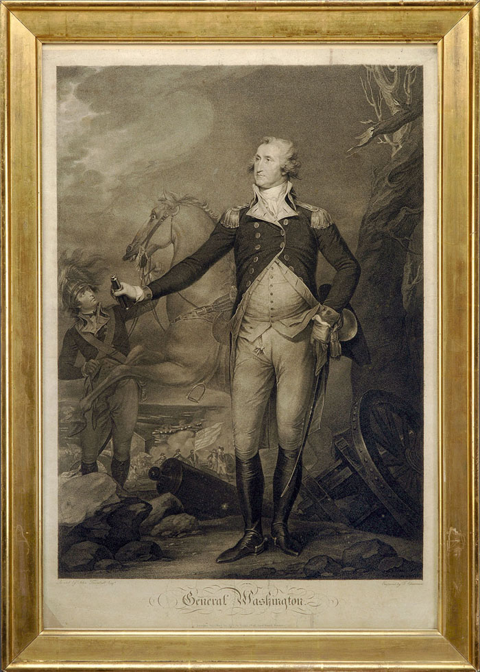 Appraisal: GENERAL WASHINGTON AFTER JOHN TRUMBULL Stipple engraving by Thomas Cheesman