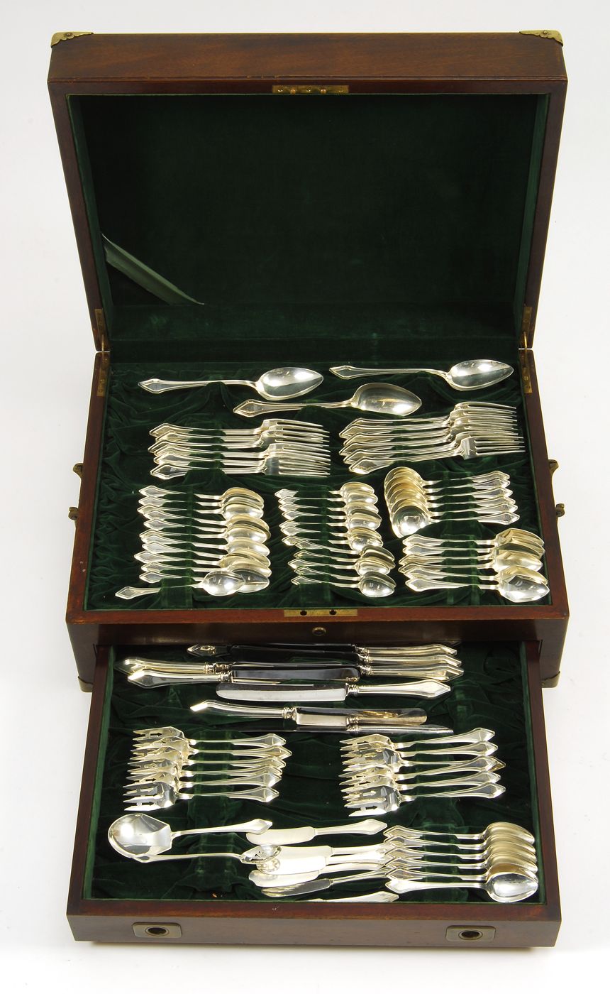 Appraisal: CASED SET OF GORHAM STERLING SILVER FLATWARE In the Clermont