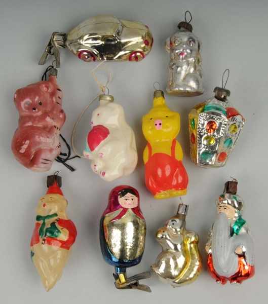 Appraisal: Lot of Russian Christmas Ornaments Description Includes two bears two