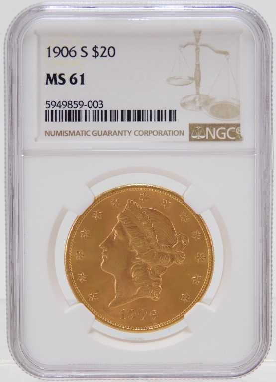 Appraisal: UNITED STATES S GOLD COIN NGC MS United States United