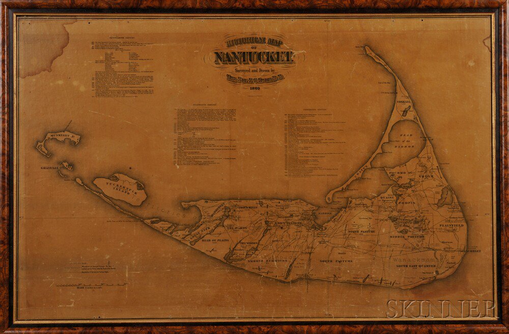 Appraisal: Nantucket Ferdinand Cartwright Ewer - Historical Map of Nantucket Nantucket