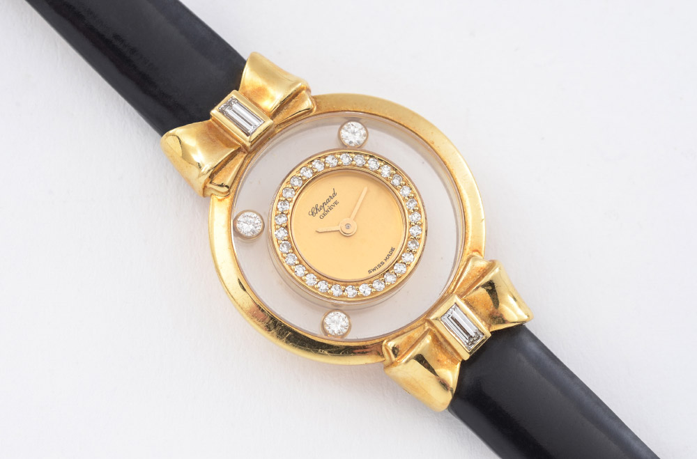 Appraisal: CHOPARD HAPPY DIAMONDS LADIES DRESS WATCH K yellow gold case