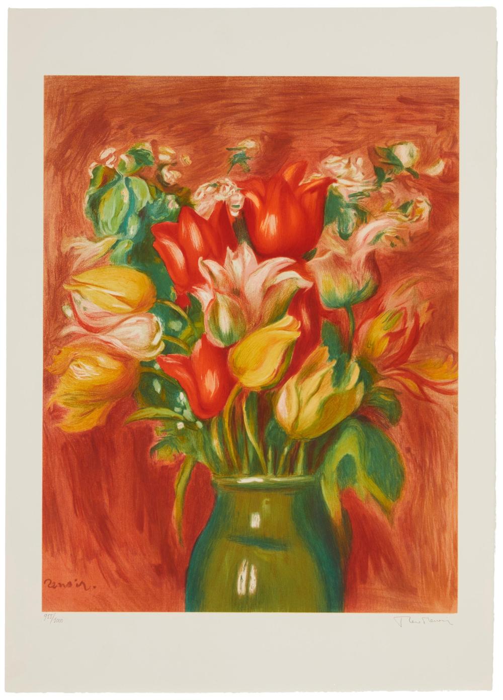 Appraisal: After Pierre-Auguste Renoir - French Tulips Color lithographic reproduction on