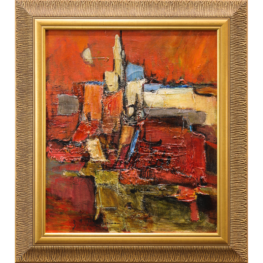 Appraisal: PAINTING AMERICAN SCHOOL American School th century Abstract City oil