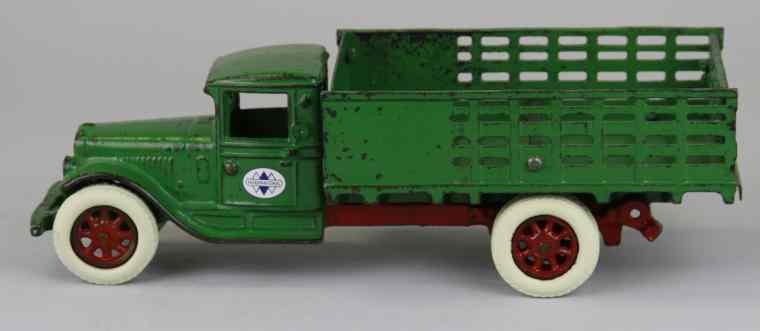 Appraisal: ARCADE INTERNATIONAL STAKE TRUCK Cast iron painted in green overall