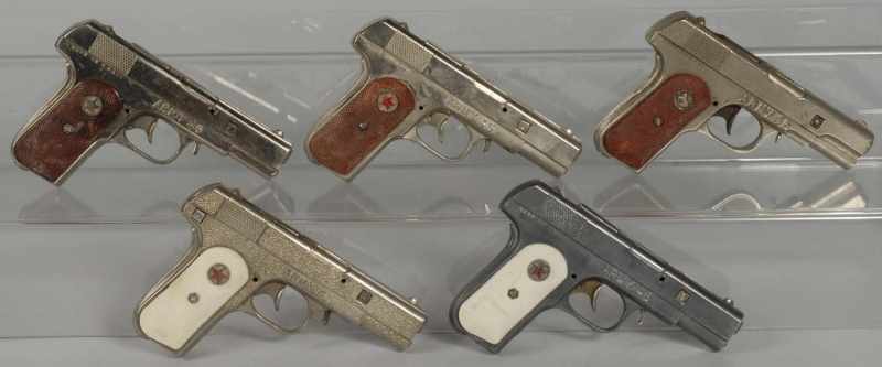 Appraisal: Lot of Hubley Army Cap Guns Description Includes four diecast