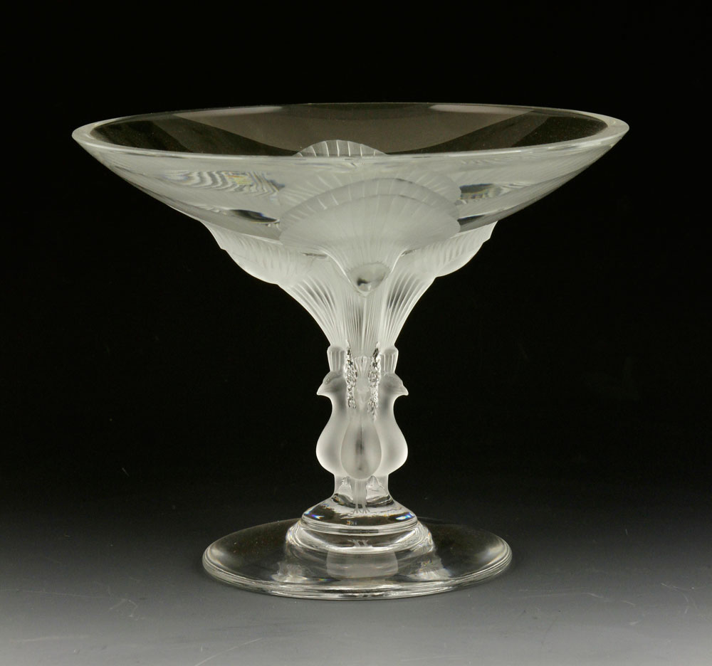 Appraisal: - Lalique Virginia Center Bowl Mid th century Lalique Virginia