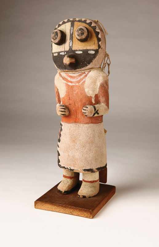 Appraisal: A Native American Kachina figurine Wapamu Circa probably cottonwood depicted