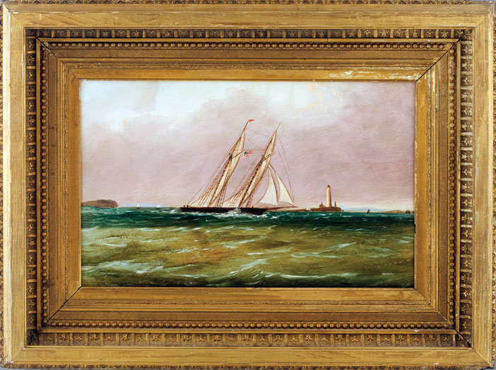 Appraisal: YACHT ROUNDING BOSTON LIGHT ATTRIBUTED TO CLEMENT DREW AMERICAN -