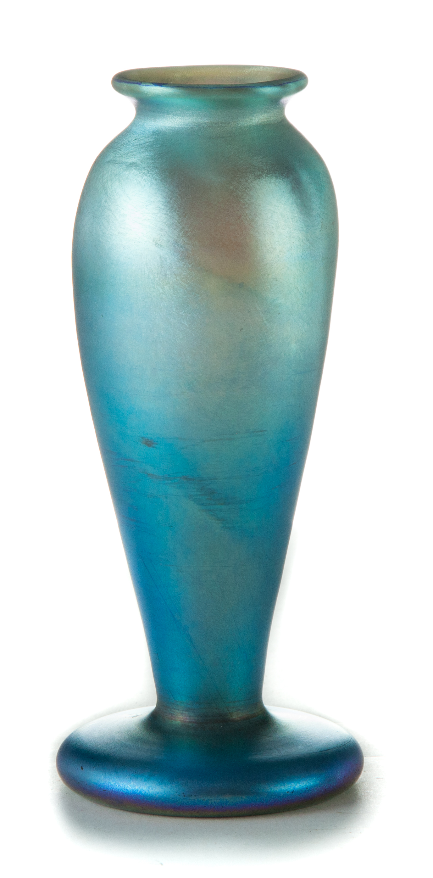 Appraisal: SIGNED QUEZAL BUD VASE American st quarter- th century Blue