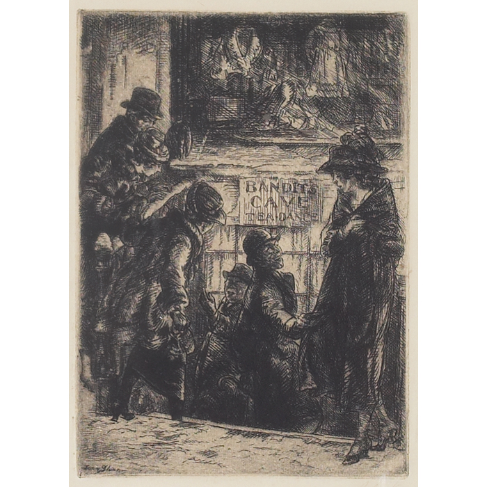 Appraisal: John French Sloan American - ''Bandit's Cave '' etching ''