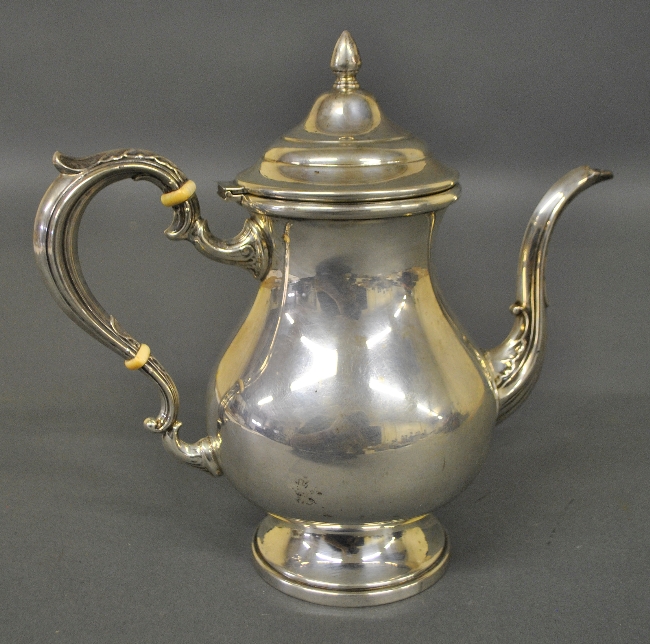 Appraisal: - Sterling silver pear shaped coffee pot h Troy oz