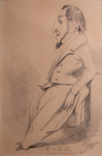 Appraisal: Caricature of the th Baron of B Johannot Tony -