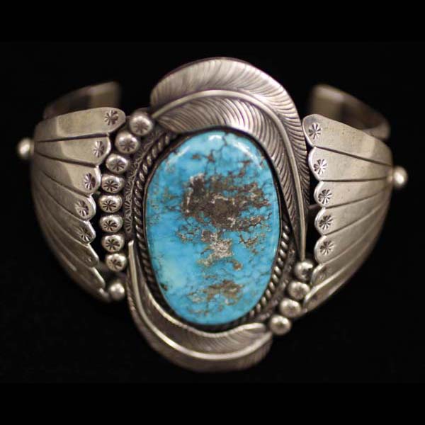 Appraisal: Vintage Navajo Native American Indian LARGE sterling silver old pawn