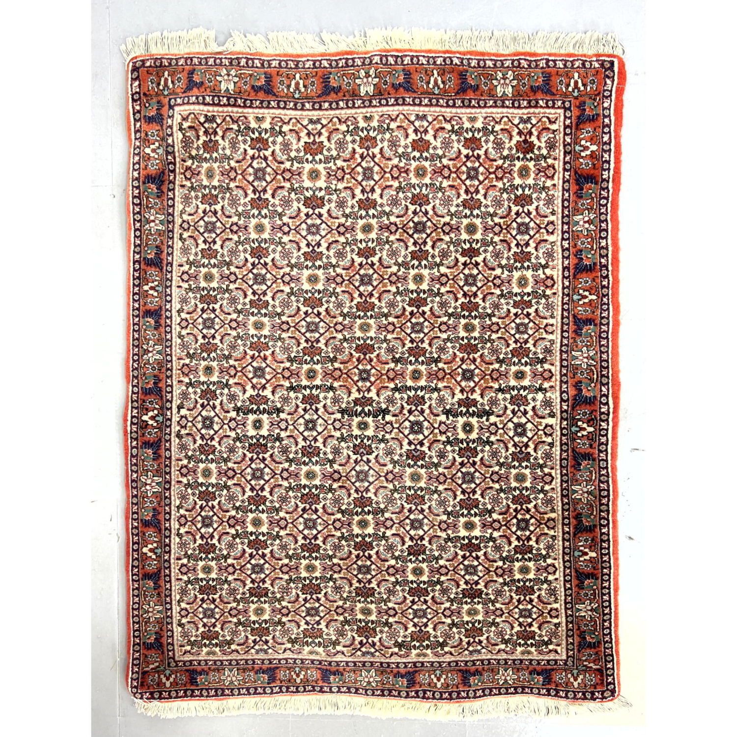 Appraisal: ' x ' Handmade Oriental Carpet Rug Repeating pattern Bidjar