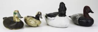 Appraisal: miniature duck decoys lengths -