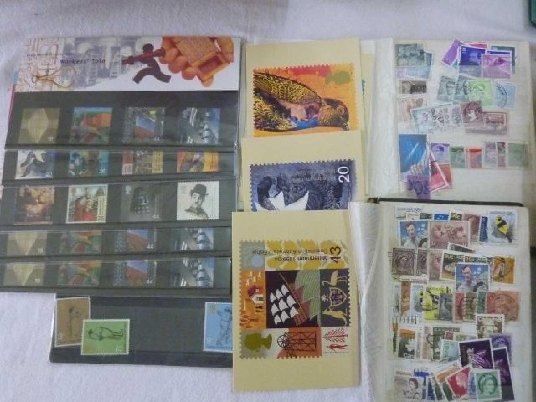 Appraisal: A collection of eight stamp albums and stock books containing