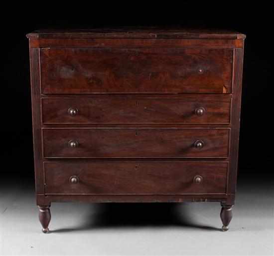 Appraisal: Late Federal mahogany butler's desk Mid-Atlantic states circa fitted interior