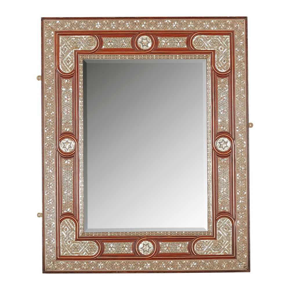 Appraisal: Y OTTOMAN ROSEWOOD MOTHER-OF-PEARL AND PARQUETRY MIRROR LATE TH EARLY