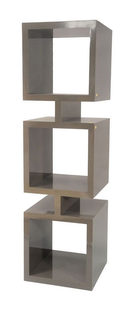 Appraisal: Contemporary Three Tier Geometric Shelving Unit height inches width inches