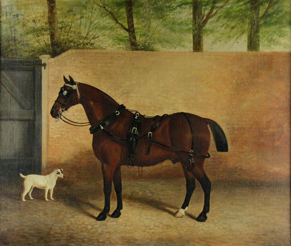 Appraisal: JAMES CLARK SNR BRITISH act c -c HORSE AND TERRIER