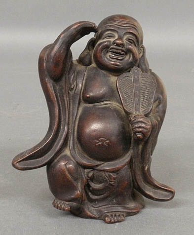 Appraisal: - Ceramic saluting Buddha figure h x w x d