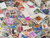 Appraisal: A case containing a good variety of about postage stamps