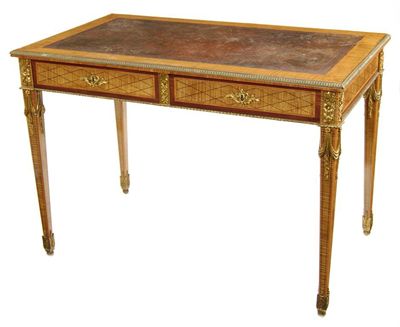 Appraisal: A fine mid Victorian harewood writing table attributed to Holland