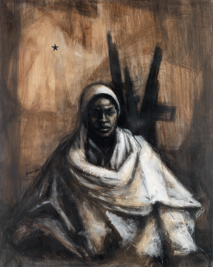 Appraisal: HERMAN KOFI BAILEY - Mother Africa Mixed media on illustration