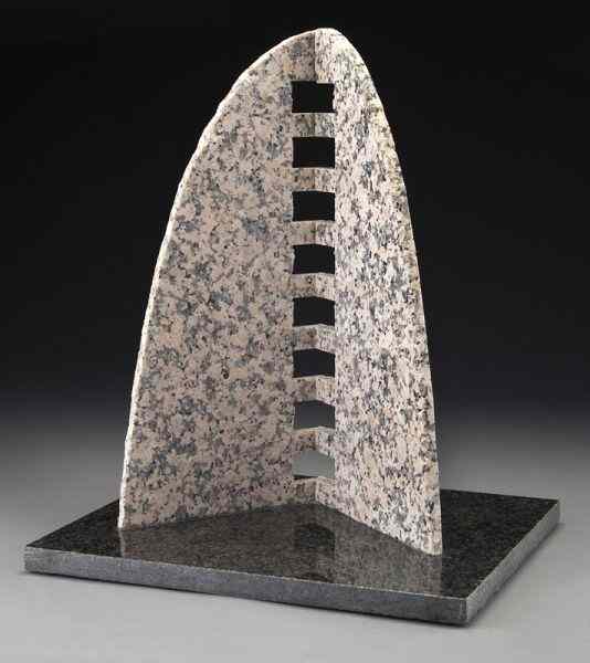 Appraisal: Jesus Moroles ''Texas Shield'' maquette sculpturein granite Sculpture is mounted