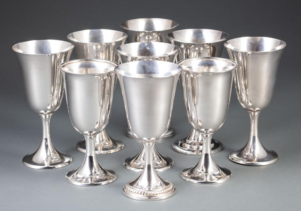 Appraisal: Group of American Sterling Silver Goblets incl Gorham pattern h