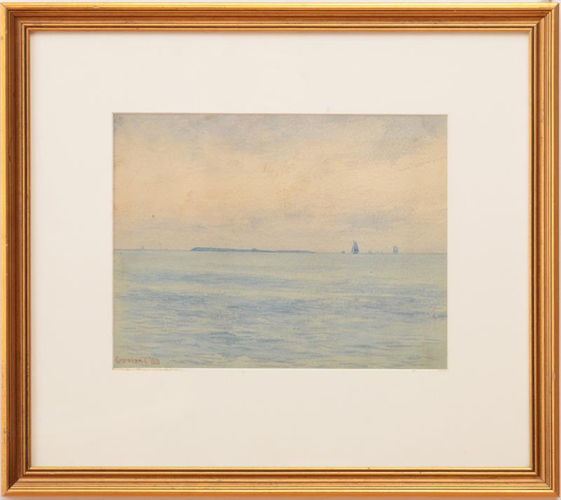 Appraisal: ATTRIBUTED TO ALFRED BRYANT COPELAND - OUT TO SEA Watercolor