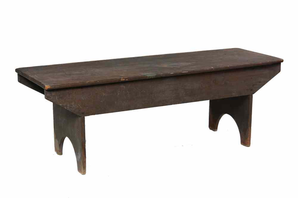 Appraisal: COUNTRY WORKBENCH - Broad Washtub Bench in old red paint