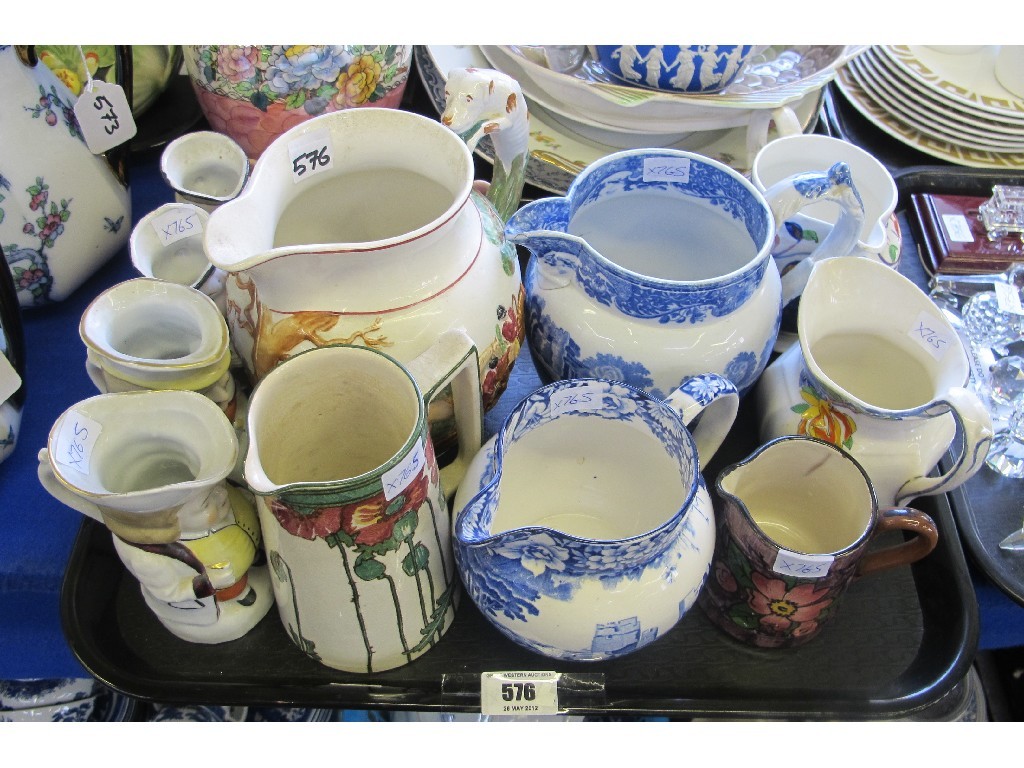 Appraisal: Tray lot of various jugs including Spode Doulton Wedgwood etc