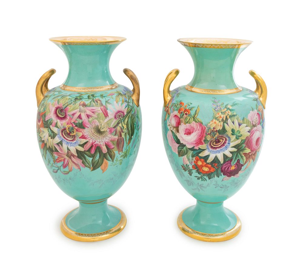 Appraisal: A Pair of Davenport Porcelain Vases A Pair of Davenport