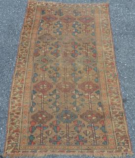 Appraisal: Antique Geometric and Floral Pattern Oriental Area Rug x