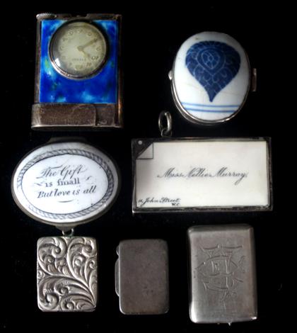 Appraisal: Collection of silver boxes th century