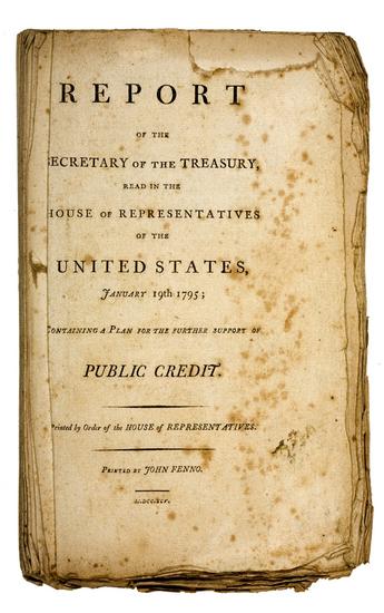 Appraisal: HAMILTON Alexander - Report of the Secretary of the Treasury