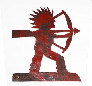 Appraisal: late th c cut out silhouette of an Indian with