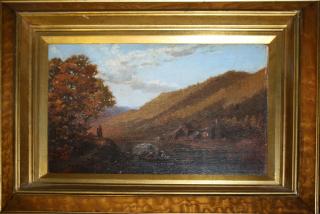 Appraisal: th c American School oil on canvas laid on board