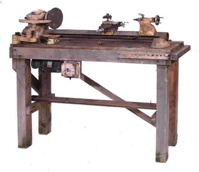 Appraisal: A MYFORD LM WOODWORKING LATHE mounted on a workbench